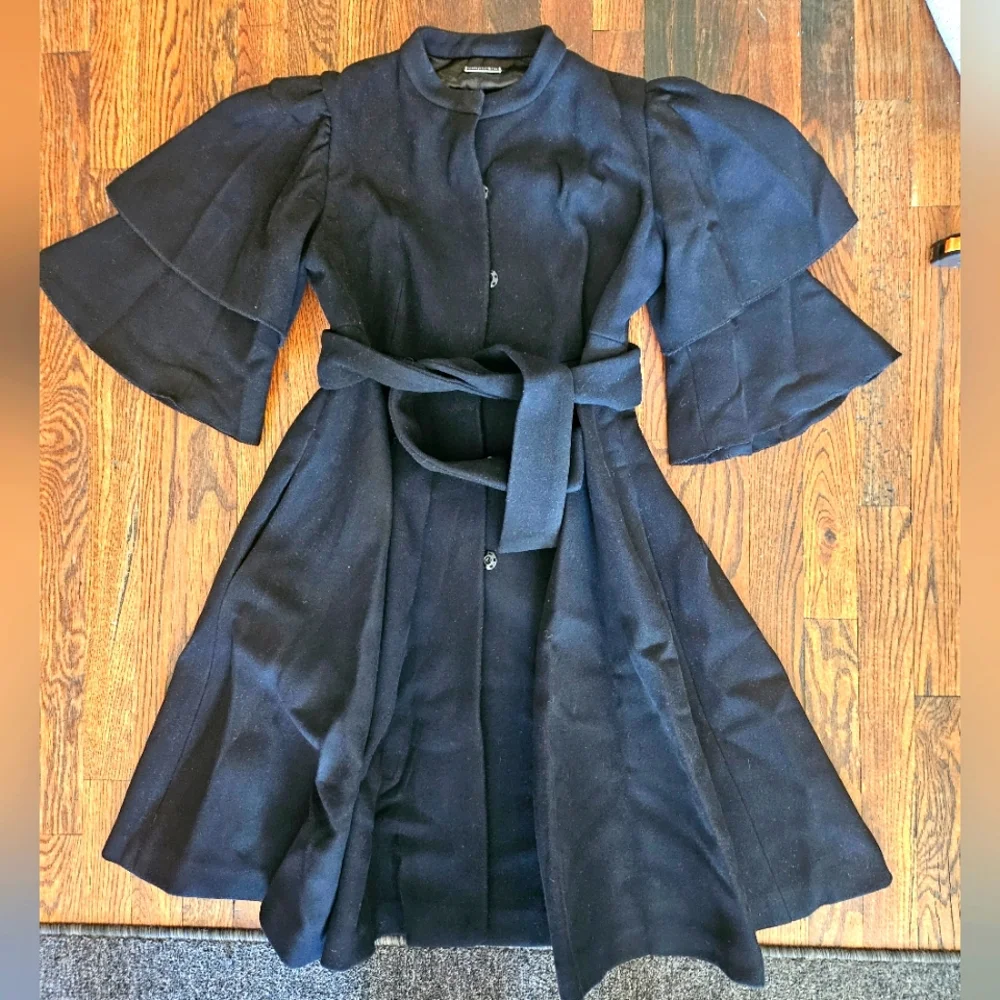 Rare! Loeffler Randall Winter Ruffled Coat - Picture 1 of 2